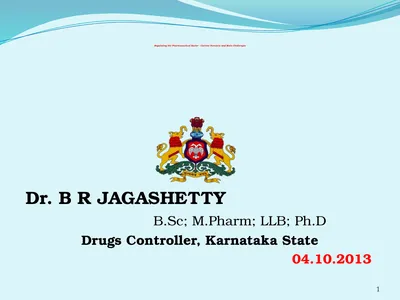 Regulating the Pharmaceutical Sector - Current