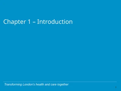 Chapter 1 – Introduction 1 Background 2 Issues in