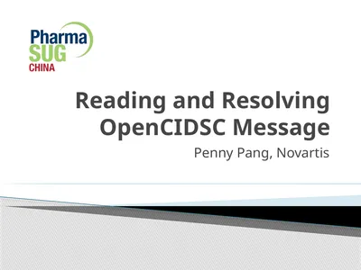 Reading and Resolving OpenCIDSC Message Penny