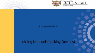 Automotive Grade 10 Joining Methods(Locking