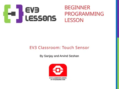 EV3 Classroom: Touch Sensor BEGINNER PROGRAMMING