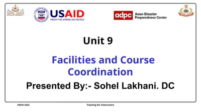 Unit 9 Facilities and Course Coordination Unit 9