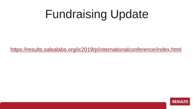 Fundraising Update