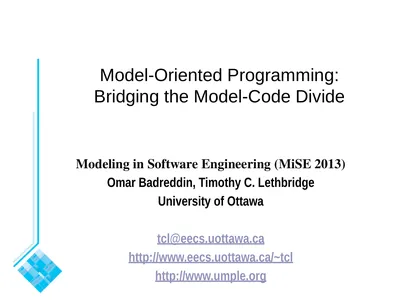 Model-Oriented Programming: Bridging the