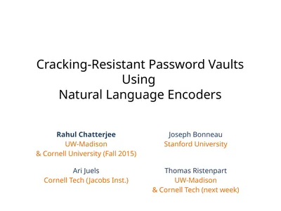 Cracking-Resistant Password Vaults Using Natural