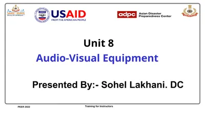 Unit 8 Audio-Visual Equipment Unit 8 Objectives