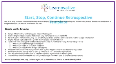 Start, Stop, Continue Retrospective Template This