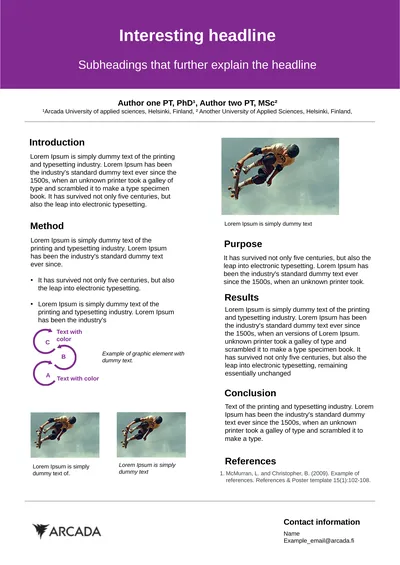 Template Arcada Poster Instructions Poster size