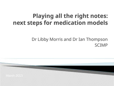 Playing all the right notes: next steps for