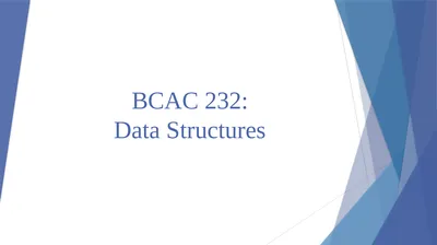 BCAC 232: Data Structures Insertion sort This