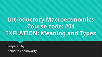 Introductory Macroeconomics Course code: 201