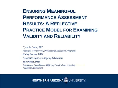 Ensuring Meaningful Performance Assessment