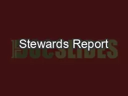 Stewards Report