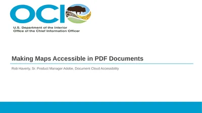 Making Maps Accessible in PDF Documents Rob