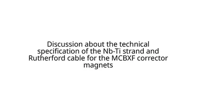 Discussion about the technical specification of