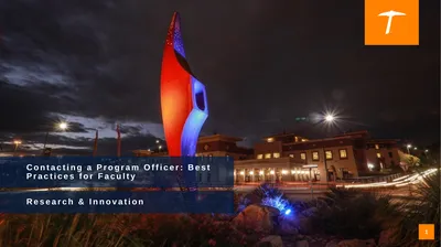 Contacting a Program Officer: Best Practices for