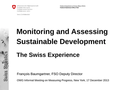 Monitoring and Assessing Sustainable Development