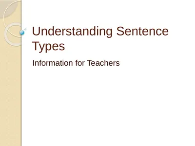 Understanding Sentence Types Information for