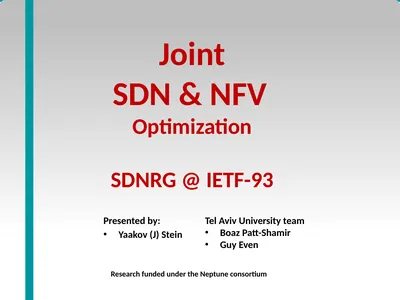 Joint SDN & NFV Optimization SDNRG @ IETF-93