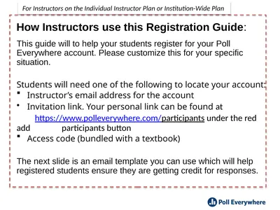 This guide will to help your students register for