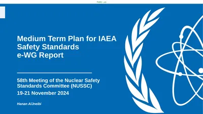 Medium Term Plan for IAEA Safety Standards e-WG