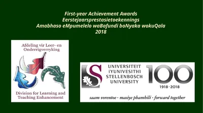 First-year Achievement Awards