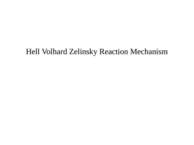 Hell Volhard Zelinsky Reaction Mechanism Hell