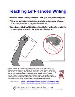Teaching LeftHanded Writing Grip the pencil 