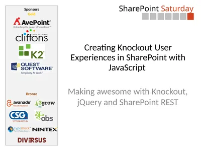 Creating Knockout User Experiences in SharePoint