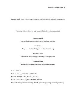 Processingpolarityitems1Runninghead:HOWTHEUNGRAMMATICALINTRUDESONTHEGR