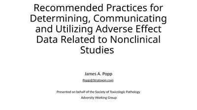Recommended Practices for Determining,