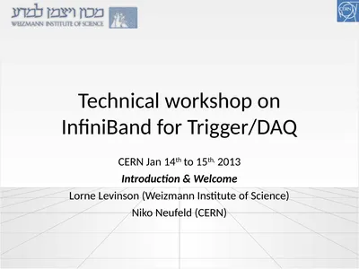 Technical workshop on InfiniBand for Trigger/DAQ