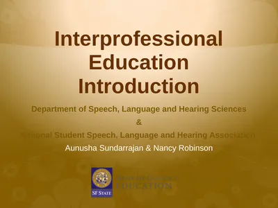 Interprofessional Education Introduction