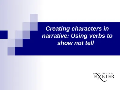 Creating characters in narrative: Using verbs to