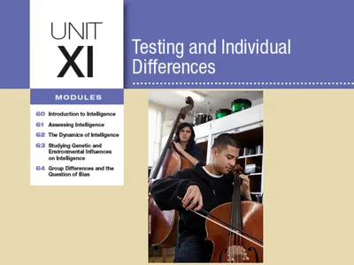 Unit 11 Testing and Individual Differences Module