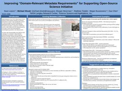 Improving “Domain-Relevant Metadata Requirements”