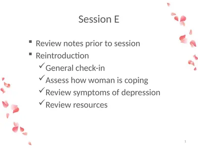 1 Session E Review notes prior to session