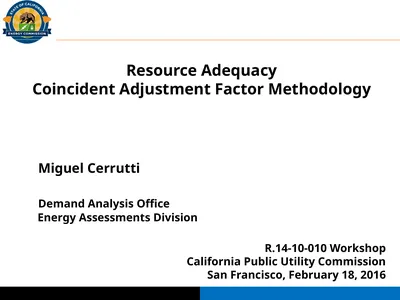 Resource Adequacy Coincident Adjustment Factor