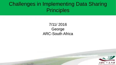 Challenges in Implementing Data Sharing Principles