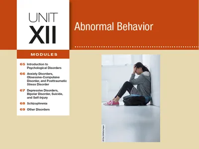 Unit 12 Abnormal Behavior Module 69 Other