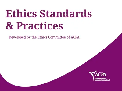 Ethics Standards & Practices Developed by the