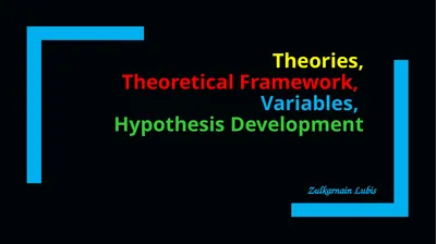 Theories, Theoretical Framework, Variables,