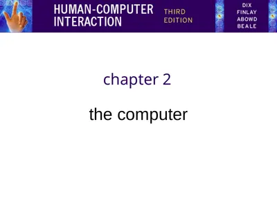 chapter 2 the computer The Computer a computer