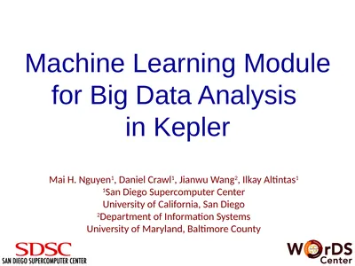 Machine Learning Module for Big Data Analysis in