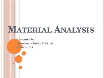 Material Analysis Presented by Nikodemus Yudho