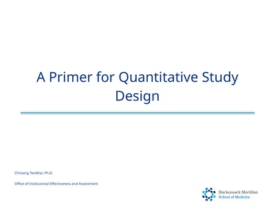A Primer for Quantitative Study Design Chosang