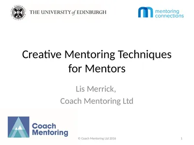 Creative Mentoring Techniques for Mentors Lis