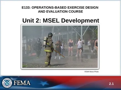 E133: OPERATIONS-BASED EXERCISE DESIGN AND