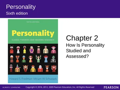 Personality Sixth edition Chapter 2 How Is