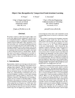 ObjectClassRecognitionbyUnsupervisedScale-InvariantLearningR.FergusP.P